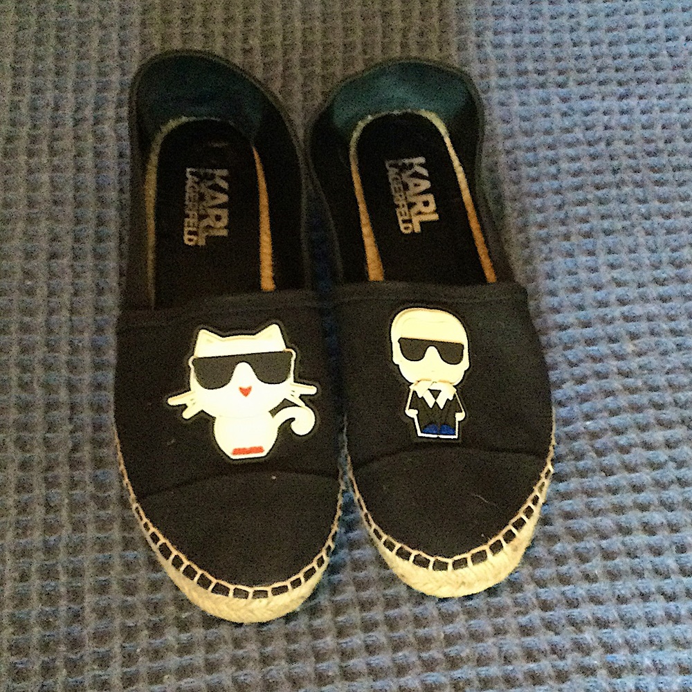 Black Karl Lagerfeld espadrilles